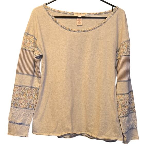 Sundance patchwork sleeve sweatshirt size medium - Picture 1 of 4